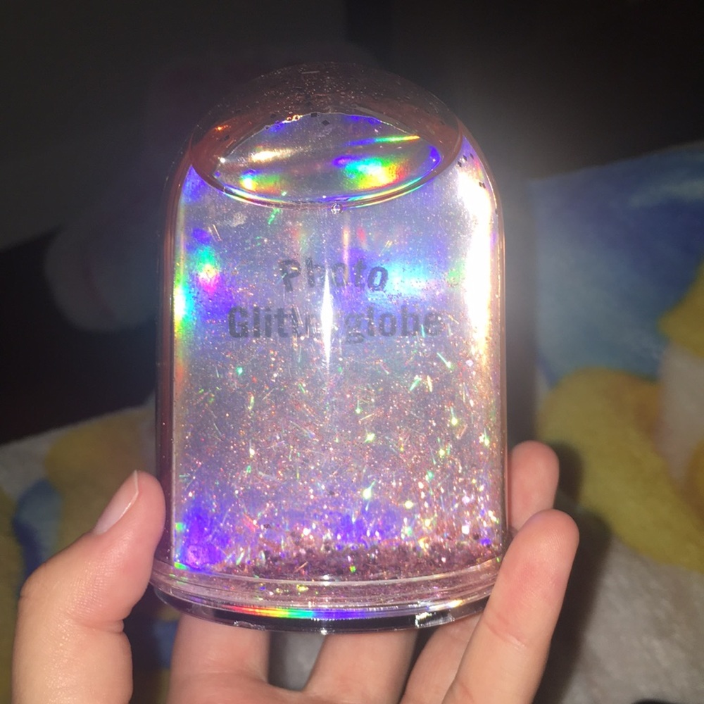 photo glitter globe